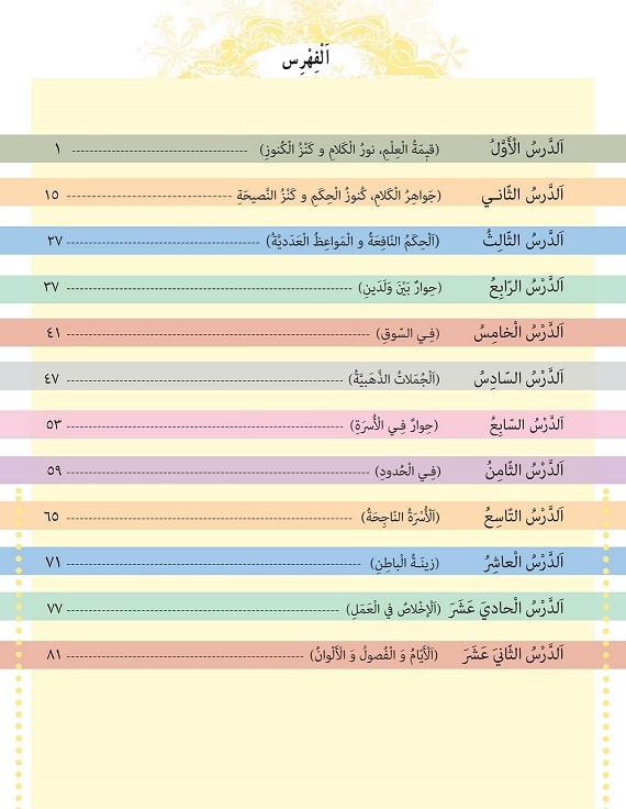 بهترین روش مطالعه عربی پایه هفتم 